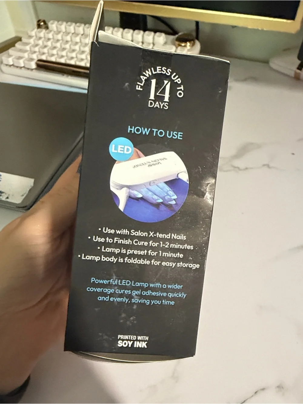 Kiss Salon X-Tend Pro LED Lamp – White with Blue Light Gel Manicure UV Light